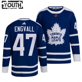 Toronto Maple Leafs tröja Pierre Engvall 47 Adidas 2022-23 Blå Reverse Retro 2.0 Authentic - NHL Tröjor Barn